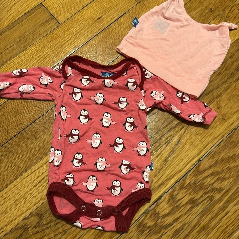 Baby girl newborn bamboo bundle Kickee Pants carters pink